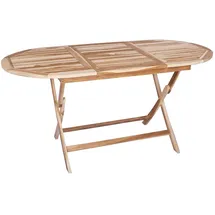 vidaXL Gartentisch klappbar 160 x 80 x 76 cm Braun
