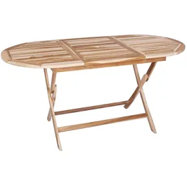 vidaXL Gartentisch klappbar 160 x 80 x 76 cm Braun