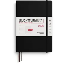 Leuchtturm1917 Wochenkalender & Notizbuch Dotted Medium A5 Schwarz 2026