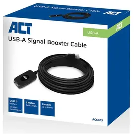 Act USB Kabel 5 m 2.0 USB A Schwarz (AC6005)