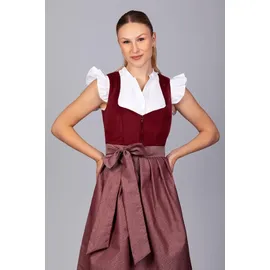 Edelnice Midi Dirndl Luise Samt rot 48