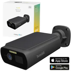 HOMBLI Überwachungskamera "Smart Solar Cam", schwarz, B:17,3cm H:8,3cm T:18,5cm, Überwachungskameras