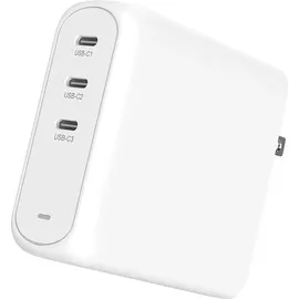 Creative Labs Creative - Netzteil - 140 Watt - Power Delivery 3.1, Qualcomm Quick Charge 4.0+, Ultra Fast Charge, Apple 2.4A - 3 Ausgabeanschlussstellen (24 pin USB-C)
