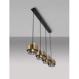 Nova Luce Sianna 4-flg. E27 60 cm rund gold, schwarz