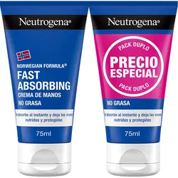 NEUTROGENA FAST ABSORPTION HAND CREAM PACK 2 x 75 ml