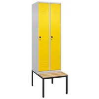 C+P Garderobenschrank ""Classic Plus"", Abteilbreite 30 cm, mit Sitzbank,