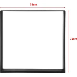 [en.casa] Tischgestell 75x72 cm Stahl Schwarz