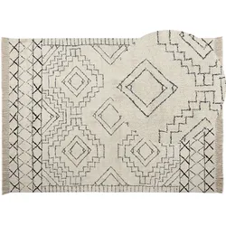 Teppich ZEYNE Beige 160 x 230 cm Baumwolle