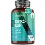 Detox Kur mit Artischocke, Mariendistel, Löwenzahn - 180 vegane Kapseln - 10 Mrd. KBE Kulturen Komplex - Mit Flohsamenschalen, Leinsamen, Aloe Vera - Ohne Magnesiumstearat - WeightWorld