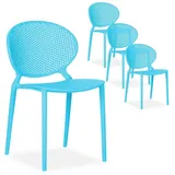 Homestyle4u Gartenstuhl 4er Set in Blau 2468,