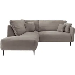 Ecksofa INOSIGN "Vanilla L-Form", braun, B:255cm T:190cm, Sofas, Armlehnenfunktion