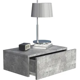 VCM Nachtschrank Usal 45 x 30 x 15 cm Grau
