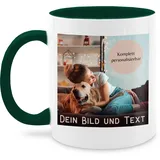 Tasse Tassen 325ml - eigenem - Foto Bild Geschenk I Dein Bild und Text - 325 ml - Dunkelgrün - fototasse customized mug with photo selbst drucken fotos glühweintassen bildtasse freundschaftstasse
