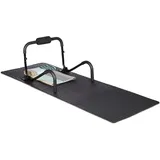 Relaxdays Bodenschutzmatte 60x60cm, 8er-Set, 3m2, Unterlegmatte Fitnessgeräte, Stärke 1cm, Lärm- & Trittschutz, schwarz