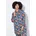 farbiges Tiger-Muster Blau 52