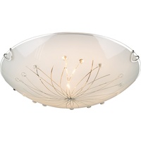 ETC Shop Deckenleuchte Wohnzimmerleuchte Esszimmerlampe Flurleuchte, 2 Flammig Glas
