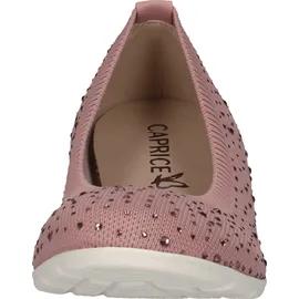 CAPRICE Damen Ballerinas Glitzer Bequem, Rosa (Rose Knit), 39 EU