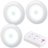 Lunartec 3er-Set superhelle COB-LED-Unterbauleuchten, Timer, 120lm, erweiterbar