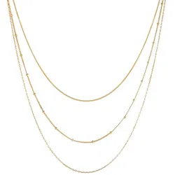 Elli 3-reihig Ketten-Mix Layering Look Basic 925 Silber   Damen 