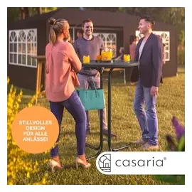 CASARIA Stehtisch Ø 70 x 110 cm Grau