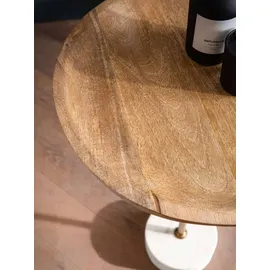 Wohnling Beistelltisch Mango Marmor B/H/T: ca. 40x55x40 cm)