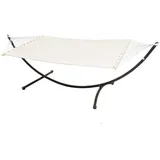 AMANKA Doppel Hängematte mit Gestell 200x120 cm Garten Hängeliege Hängemattengestell