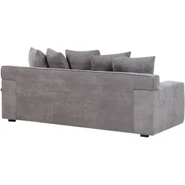 Beliani Sofa 3-Sitzer Viskan Cord Dunkelgrau