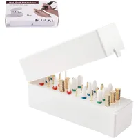 30 Löcher Nagelbohrer Halter, Maniküre Werkzeuge Aufsatz Aufbewahrungsbox für Nagelfräser Aufsatz Bit Set Nail Art Drill Organizer Container Staubdichter