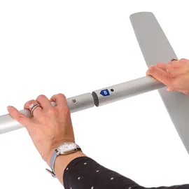 Showdown Displays Showdown Zipper-Wall Straight Basic - 200x230cm - Green Screen Chroma Key - Aluminium - Silber