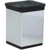 MS Beschläge Möbelfuss Tischbein aus Aluminium Ausführung Chrom 40mmx 40mm Diverse Höhen (50mm)