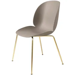 GUBI - Beetle Dining Chair, Conic Base Messing / new beige