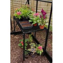 Vitavia Aluminium-Tisch, 1 Ebene, 121 x 54 x 76cm, schwarz