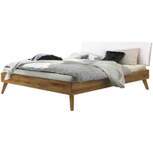 Hasena Massivholzbett Pesaro 90 x 200 cm Holz Braun Wildeiche