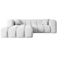 Altdecor Ecksofa Weiß, Textil, 5-Sitzer, L-Form Corner Sofa Bett