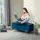 Homcom Truhenbank Samt Blau 100 x 40 x 42 cm