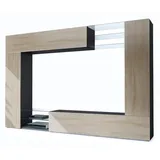 Vladon Wohnwand, Eiche San Remo, Holzwerkstoff, 262x182.5x39 cm, Wohnzimmer, Wohnwände, Anbauwände