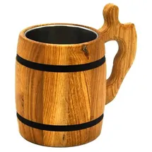 MyBer Bierkrug Holz 0,5 l