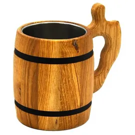 MyBer Bierkrug Holz 0,5 l