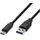roline recycled material USB-A auf USB-C 1 m Schwarz