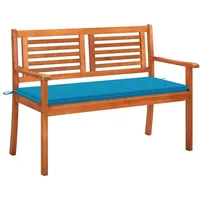VidaXL 2-Sitzer-Gartenbank mit Auflage 120 cm Massivholz Eukalyptus