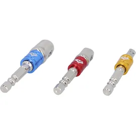 BRILLIANT TOOLS Vierkant-Adapter-Satz 1/4' + 3/8' + 1/2', 3-tlg.