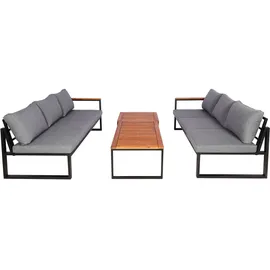 Mendler HWC-L26 Lounge-Set dunkelgrau