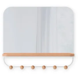 Umbra Wandgarderobe Estique 46 x 41 cm Weiß / Braun