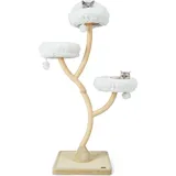 Costway Kratzbaum, 178 cm Katzenbaum mit Sisal-Kratzsäulen, mit gebogenem Metallgestell - beige