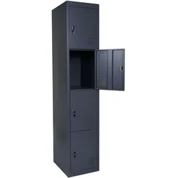 Schließfach Preston T163, Schließfachschrank Wertfachschrank Spind, Metall 180x38x45cm ~ anthrazit