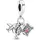 Pandora Flugzeug, Globus und Koffer Silber 799435C01