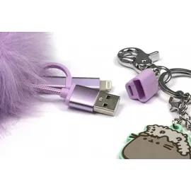 ThumbsUp! Thumbs Up Pusheen Tech - 3in1 USB Ladekabel PomPom, Violett