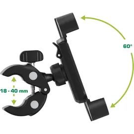 InLine One Click Easy 3 Drive & Ride Set Lüftungsgitterhalter Schwarz