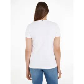 Tommy Hilfiger Heritage Kurzarm-T-Shirt Mit V-ausschnitt Classic White 2XL