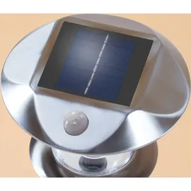 esotec Solarleuchte Edelstahl H38cm inkl. Bewegungsmelder silber